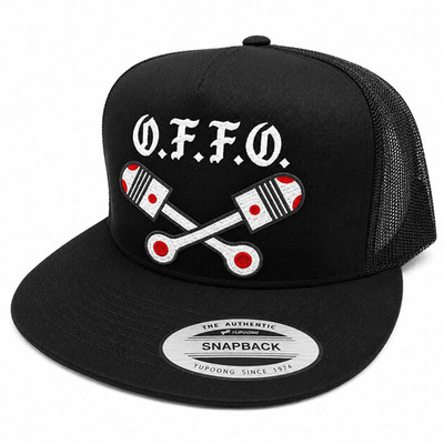 Outlaws MC O.F.F.O. Pistons Direct Embroidery Black Yupoong Flat Bill Snapback