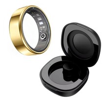 R09 Smart Ring Fitness Tracker Hr Spo2 Temp 5atm Waterproof Men Women Case