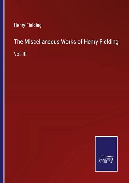 Henry Fielding | The Miscellaneous Works Of Henry Fielding | Taschenbuch (2022)-image