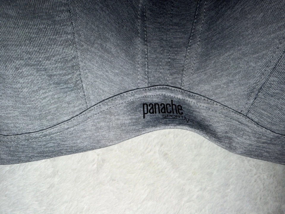 Sujetador de Gimnasio PANACHE Sport 40F Estilo 5021 Con Aros Fitness Correr Espalda Corredora Gris Foto 2 de 4