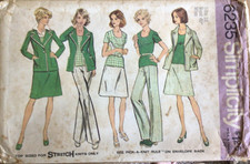 SIMPLICITY 6235 MISSES SZ 18 PANTS, SKIRT, TOP, JACKET SEWING PATTERN  1974 CUT