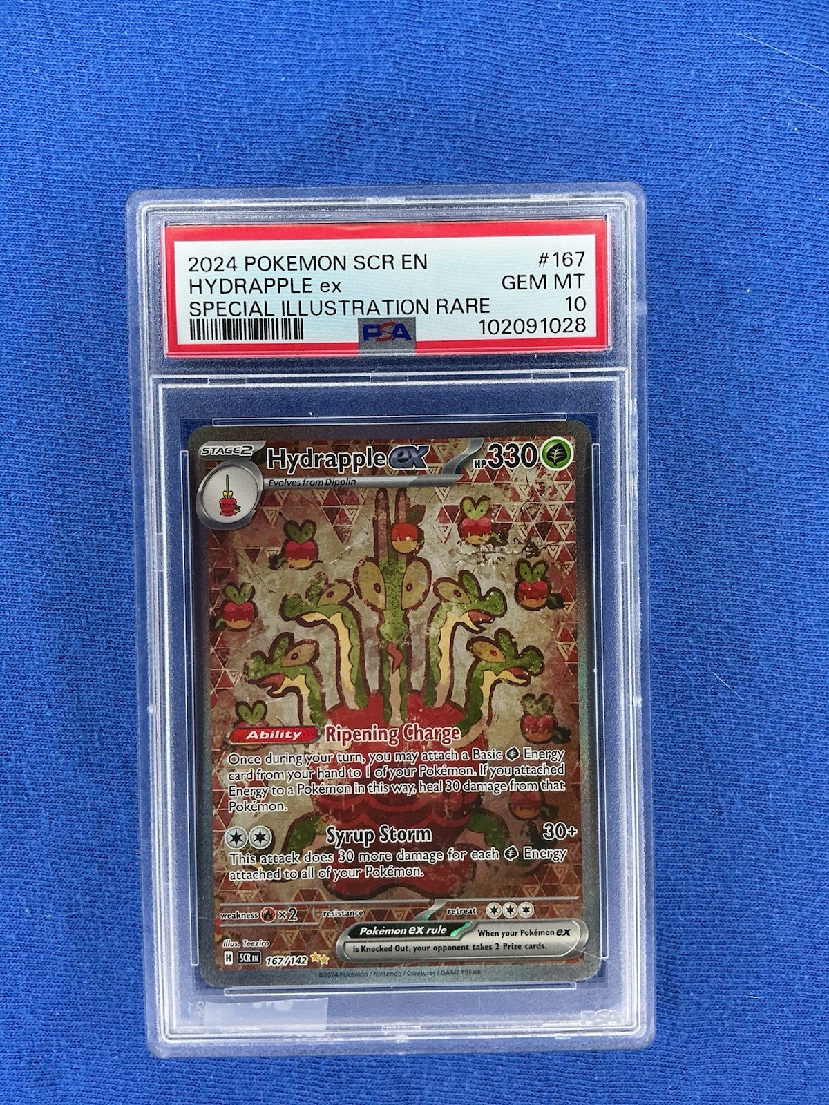 2024 POKEMON SCR EN SPECIAL ILLUSTRATION RARE HYDRAPPLE EX #167 PSA 10