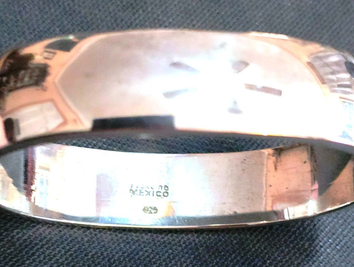 Simple Basic Mexico 925 Sterling Silver Hinged Ba… - image 2