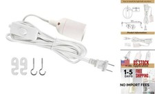 E26 E27 Pendant Light Cord Kit,Hanging Lantern Extension Cord Cable 1 White