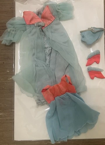 1969-70 Vintage Mattel Barbie Cloud 9 Complete Set #1489 Nightgown Slippers