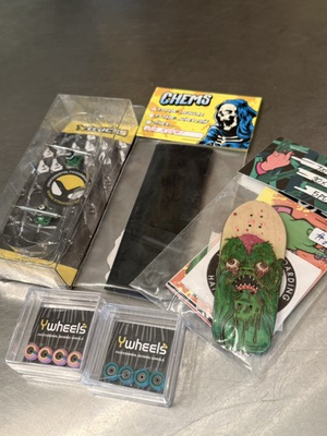 #ad Complete Professional Handmade Shaped Fingerboard Y Trucks Grip And Wheels Rare $215.00