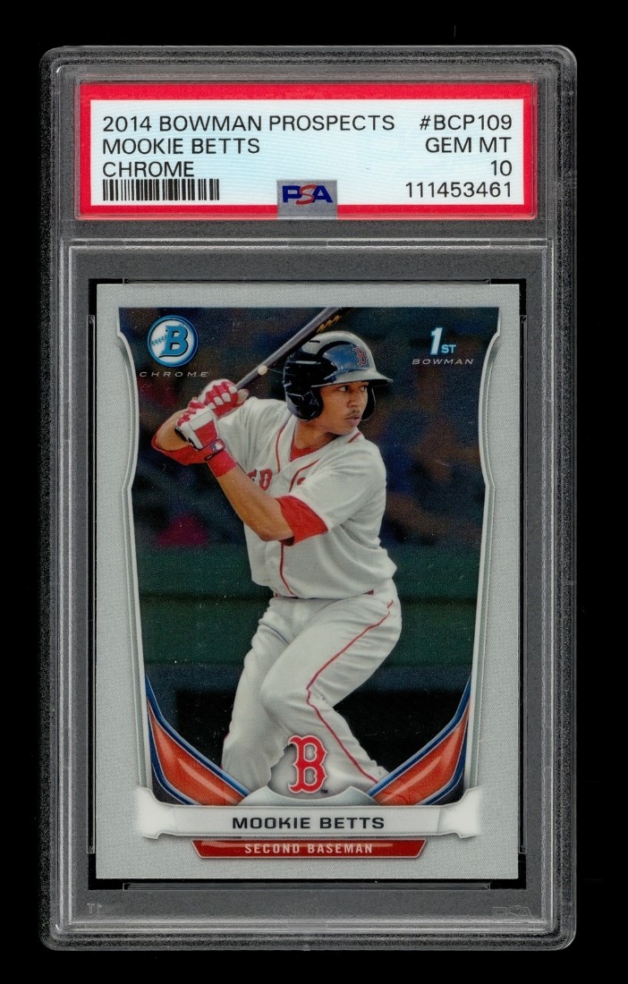 2014 Bowman Prospects Chrome: #BCP109 Mookie Betts PSA 10 GEM MINT