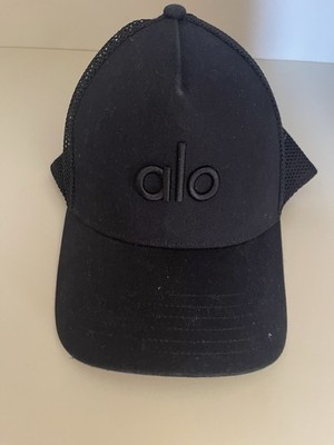 Alo Yoga District Trucker Snapback Baseball Cap Black Mesh Hat | eBay