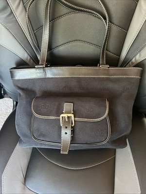 Dooney and Bourke Black Canvas Large Tote Bag