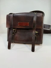 Handmade Brown Leather Messenger Bag Novica - “Road To Success”