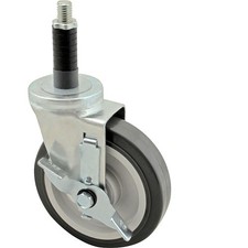 StandardDuty 5" Stem Caster with Brake Gray polyurethane wheel with