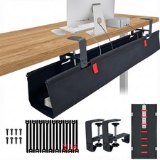 Under Desk Cable Management No Drill 36",cord organizer,with Silicone Pads No