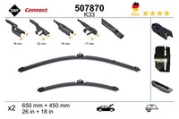 Swf Wischblatt Scheibenwischer Connect Made In Germany 507870 FüR Vw Golf 7 5G1