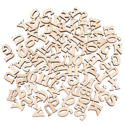 Holzscheiben 100x Holz Großbuchstaben Alphabet Stück Kunst Handwerk DIY Holz