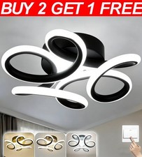 Dimmable LED Ceiling Light Modern Chandelier Lights Lamp Living Room Bedroom