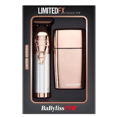 BaBylissPRO Limited Edition Rose Gold Trimmer & Double Foil Shaver Set (Combo)