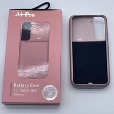 Ai pro battery case for Galaxy S22 4700mAh Pink