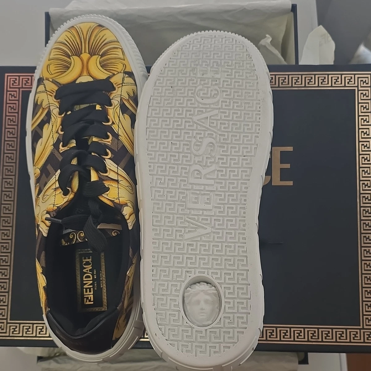 Fendi Low-Top White Yellow for sale | eBay