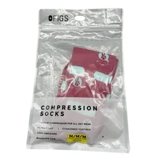 FIGS Compression 100% Awesome Socks Pink Womens Size Medium Peace Out Cancer NEW