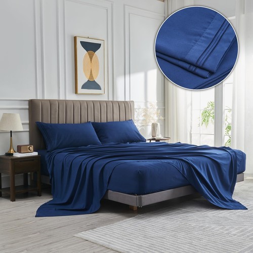 Microfiber Easy Fit Twin Size Bed Sheet Set Extra Soft Deep Pockets Luxury Ho...
