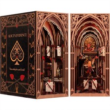 DIY Book Nook Kit for Adults, 3D Wooden Puzzle Bookend Bookshelf Insert Decor...