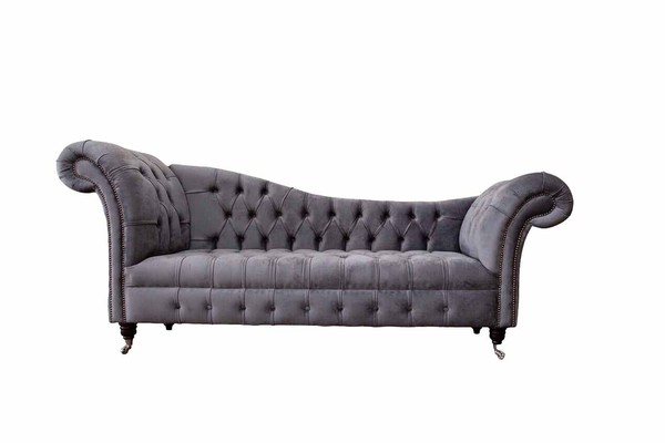 Chesterfield 3 Sitzer Design Couch Sofa Polster Sitz Stoff Luxus Couchen-image