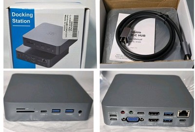 Double USB Type-C Hub MH480 Docking Station Hub Multiport Adapter         (B16)