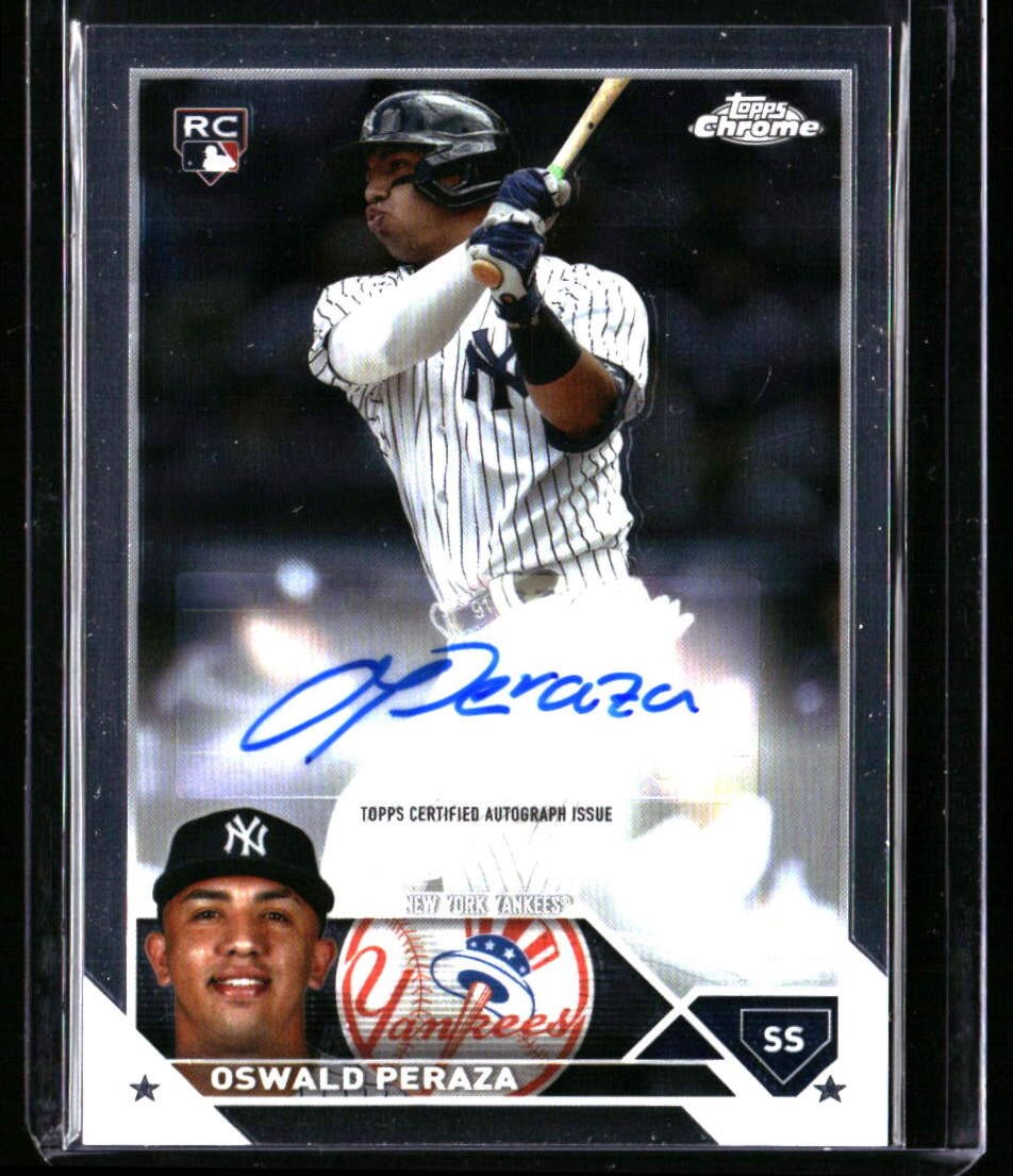 2023 Topps Chrome Update Rookie Auto Oswald Peraza New York Yankees #AC-OP