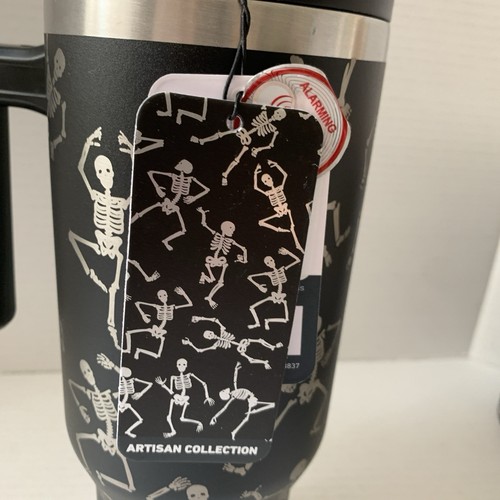 Bicchiere Hydrapeak Voyager 40 oz acciaio inox scheletri danzanti collezione artigianale - Foto 4 di 5