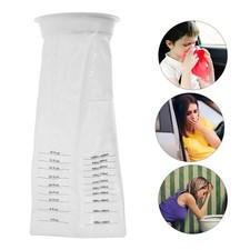 20 Pcs Travel Essential Disposable Sick Bags Plastic Vomit Bags White