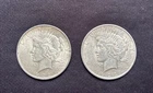 Lot Of 2 Silver Peace Dollars