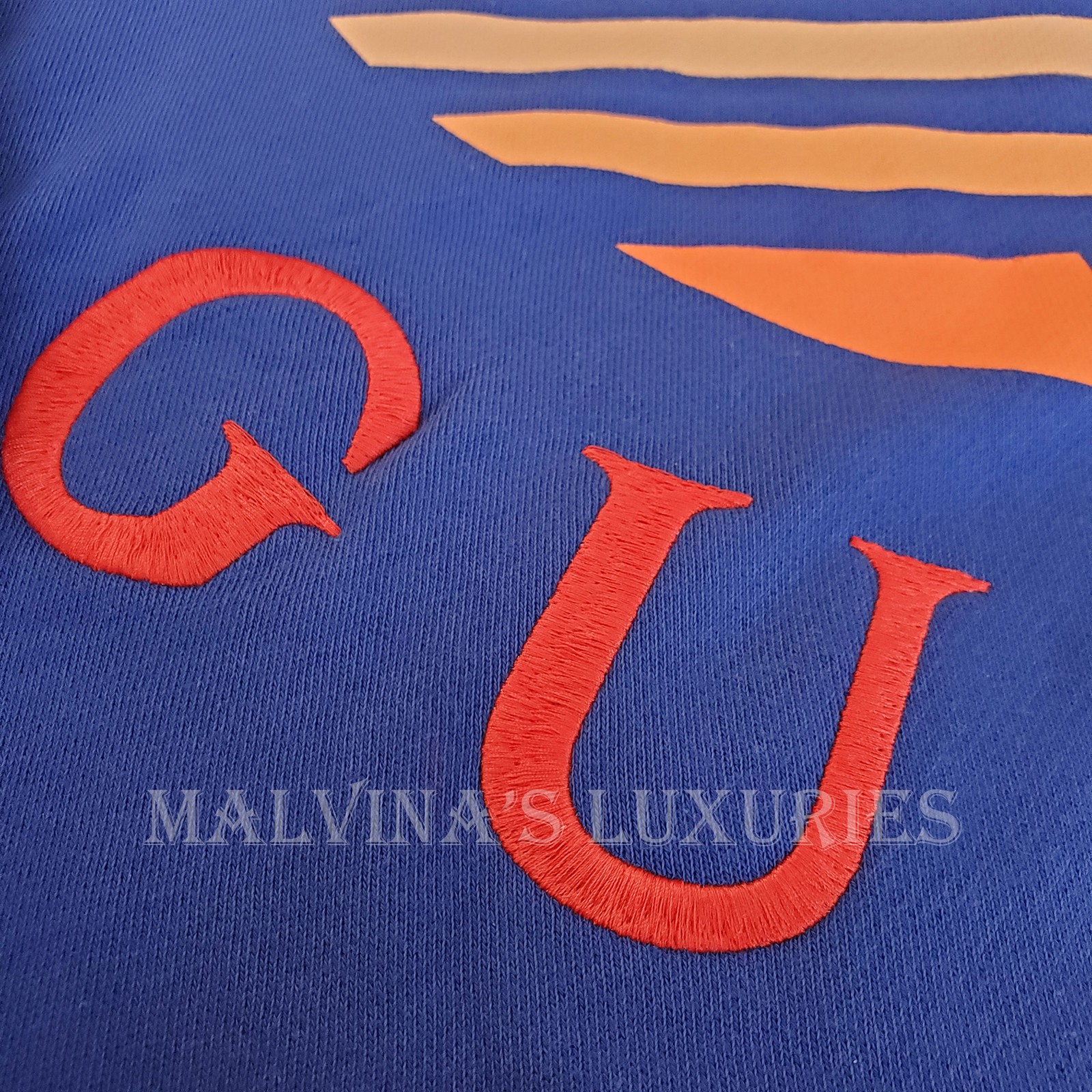GUCCI SWEATSHIRT ADIDAS X BLUE COTTON HOODIE  w TREFOIL $1600 sz XXS image 10