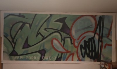 SEEN original Graffiti piece on Canvas 1,80m x 80 cm / painted in 2025