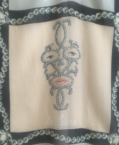 Vintage English Excentrics Silk Chiffon Scarf 1992 Surrealist Art Objects - Bild 9 von 12