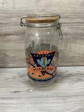 Arizona Pistachio 2 Liter Jar w Seal, Cactus Coyote Desert Southwest 10" VTG