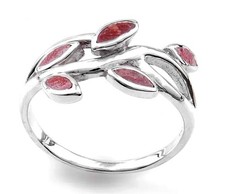 925 ECHT SILBER *** Korallen Ring "Zweig" mit Schaumkorallen