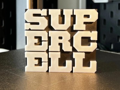 Supercell Logo Sign 3D Printed Decor Clash of Clans Royale Brawl Stars Merch