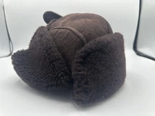 Orvis Hat Shearling Aviator Trapper Hat Mens  Large Brown.            K