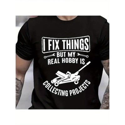 Men'S Mechanic Funny Tee Shirt I Fix Things Collecting Objects Humor Tshirts