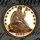 * 1882 ULTRA DCAM * PRISTINE++ GEM PROOF SEATED LIBERTY HALF-DOLLAR *