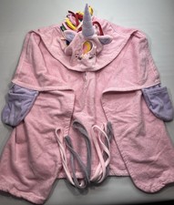 Kids Unicorn Hooded Bath Towel Robe   Soft Plush, Colorful, One Size Chil