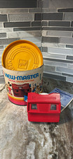 GAF View-Master Disney Land Gift Pak w/ Viewer, Tin Canister, 1981 Vintage