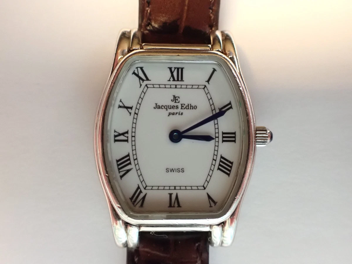 Vintage Jacques Edho Women’s Watch Genuine Leather Band timepiece Collectible Vintage Jacques Edho Paris Swiss Ladies Gold Tone... | Depop main image 3