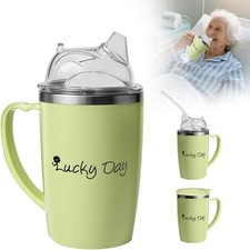 Drinking Aids Sippy Cup 350ml Anti Choke Spill Proof Cups for Elderly Disabled