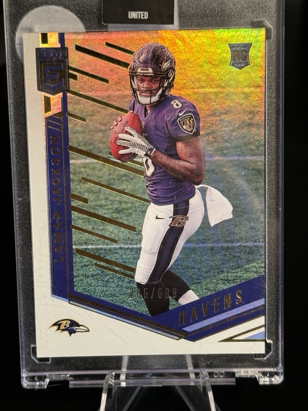 2018 DONRUSS ELITE LAMAR JACKSON RC FOIL SP ROOKIE /699 RAVENS