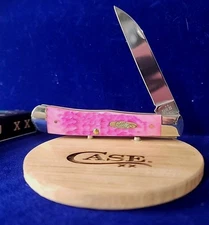 Case XX Bubba Gum Pink Bone Standard Jig Trapper With Wharncliffe Blade No....