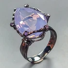 Fine Art 21 ct Natural Lavender Quartz Ring 925 Sterling Silver Size 8 /R448865