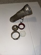 Vintage USALITE Red Head Flashlight with all pieces