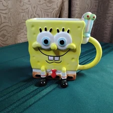 Sponge Bob Square Pants With Gary The Snail Coffee Tea Mug Cup Glass  - D 