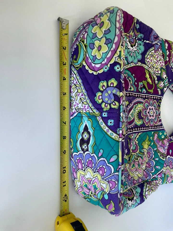 Bolso Bandolera Vera Bradley Dos Vías Púrpura Brezo Convertible Correa Paisley Foto 4 de 4